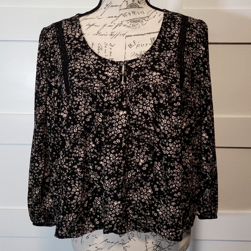 EUC-American Eagle Floral Babydoll - Shirt XS/S